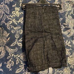 HERITAGE Black Check Skinny Fit Suit Pants